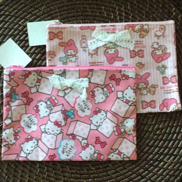Sanrio Handbags - 2Hello kitty and My Melody pouches, pack of 2